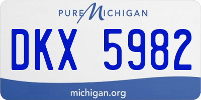 MI license plate DKX5982