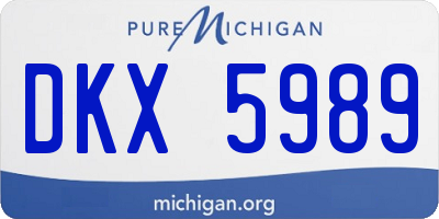 MI license plate DKX5989