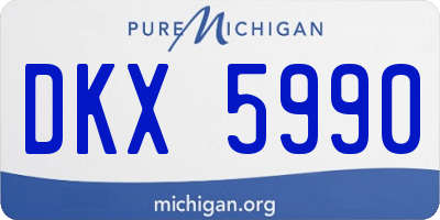 MI license plate DKX5990