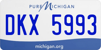 MI license plate DKX5993