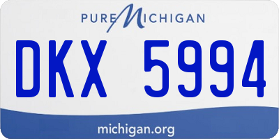 MI license plate DKX5994