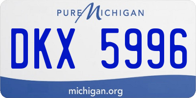 MI license plate DKX5996