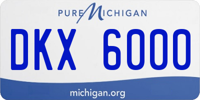 MI license plate DKX6000