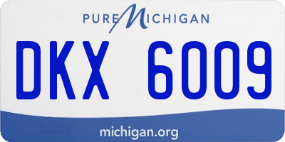 MI license plate DKX6009