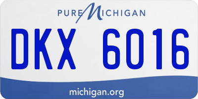 MI license plate DKX6016