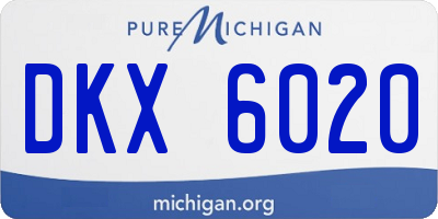 MI license plate DKX6020