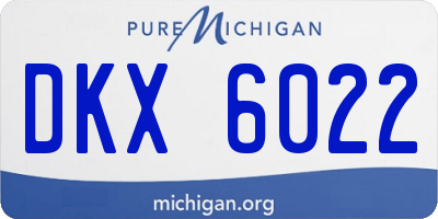 MI license plate DKX6022