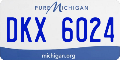 MI license plate DKX6024