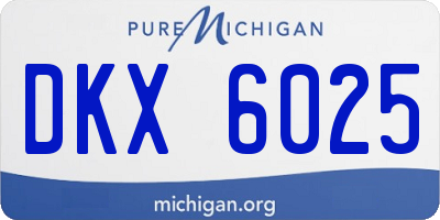 MI license plate DKX6025