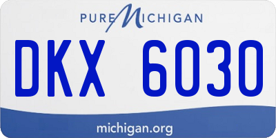 MI license plate DKX6030