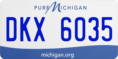 MI license plate DKX6035
