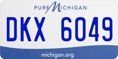MI license plate DKX6049