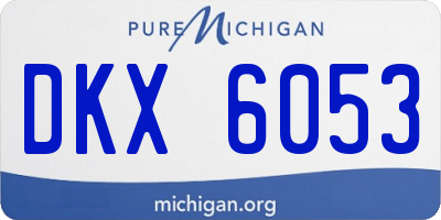 MI license plate DKX6053