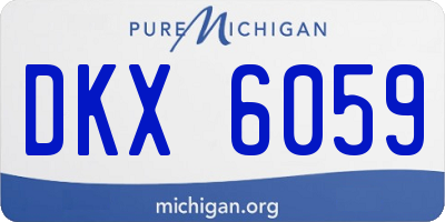 MI license plate DKX6059
