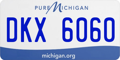 MI license plate DKX6060