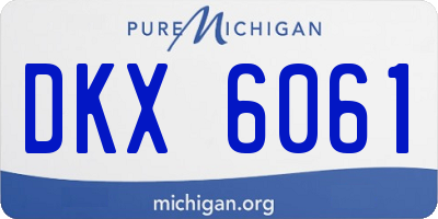 MI license plate DKX6061