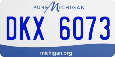 MI license plate DKX6073