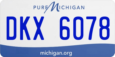 MI license plate DKX6078