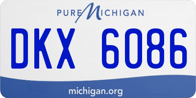 MI license plate DKX6086