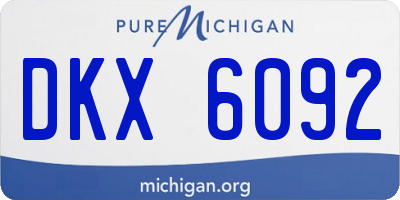 MI license plate DKX6092