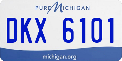 MI license plate DKX6101