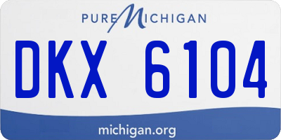 MI license plate DKX6104