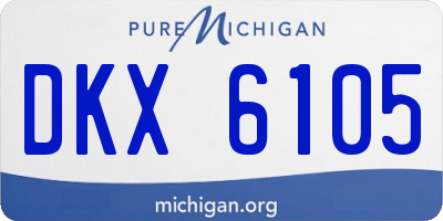 MI license plate DKX6105