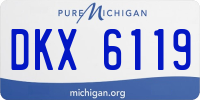 MI license plate DKX6119