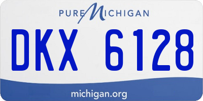 MI license plate DKX6128