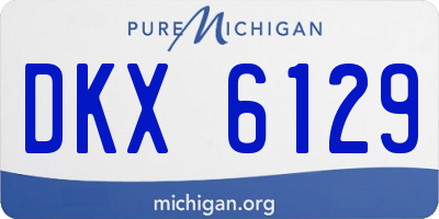 MI license plate DKX6129