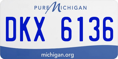 MI license plate DKX6136