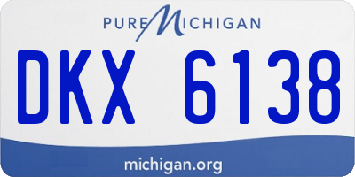 MI license plate DKX6138