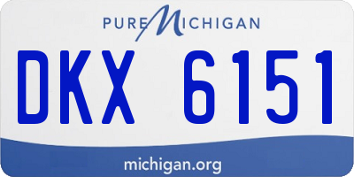 MI license plate DKX6151