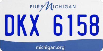 MI license plate DKX6158