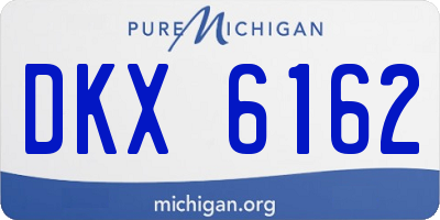 MI license plate DKX6162