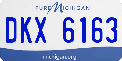MI license plate DKX6163