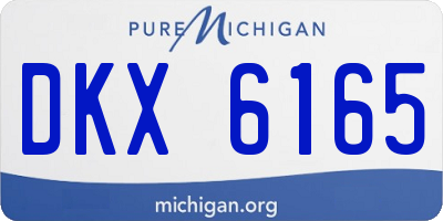 MI license plate DKX6165