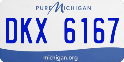 MI license plate DKX6167