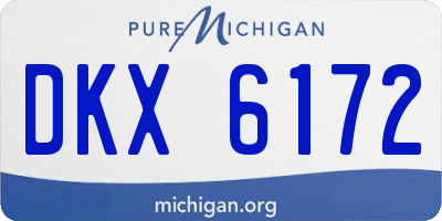 MI license plate DKX6172