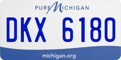 MI license plate DKX6180