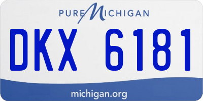 MI license plate DKX6181