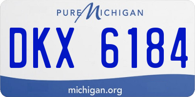 MI license plate DKX6184
