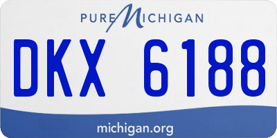 MI license plate DKX6188