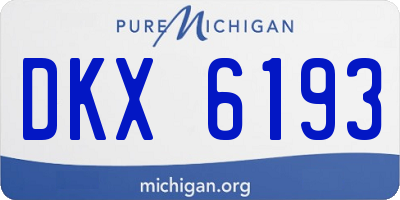 MI license plate DKX6193
