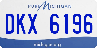MI license plate DKX6196