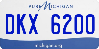 MI license plate DKX6200