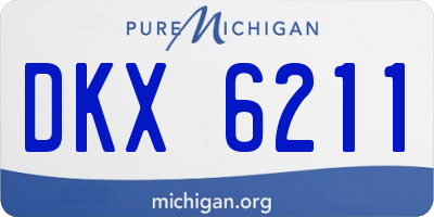 MI license plate DKX6211