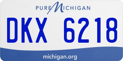 MI license plate DKX6218
