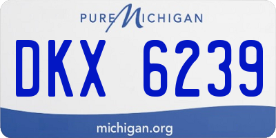 MI license plate DKX6239