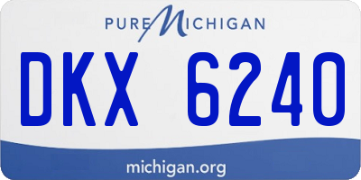 MI license plate DKX6240